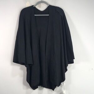 Puli Open Front Shawl Wrap, Women's Size OSFM - Black